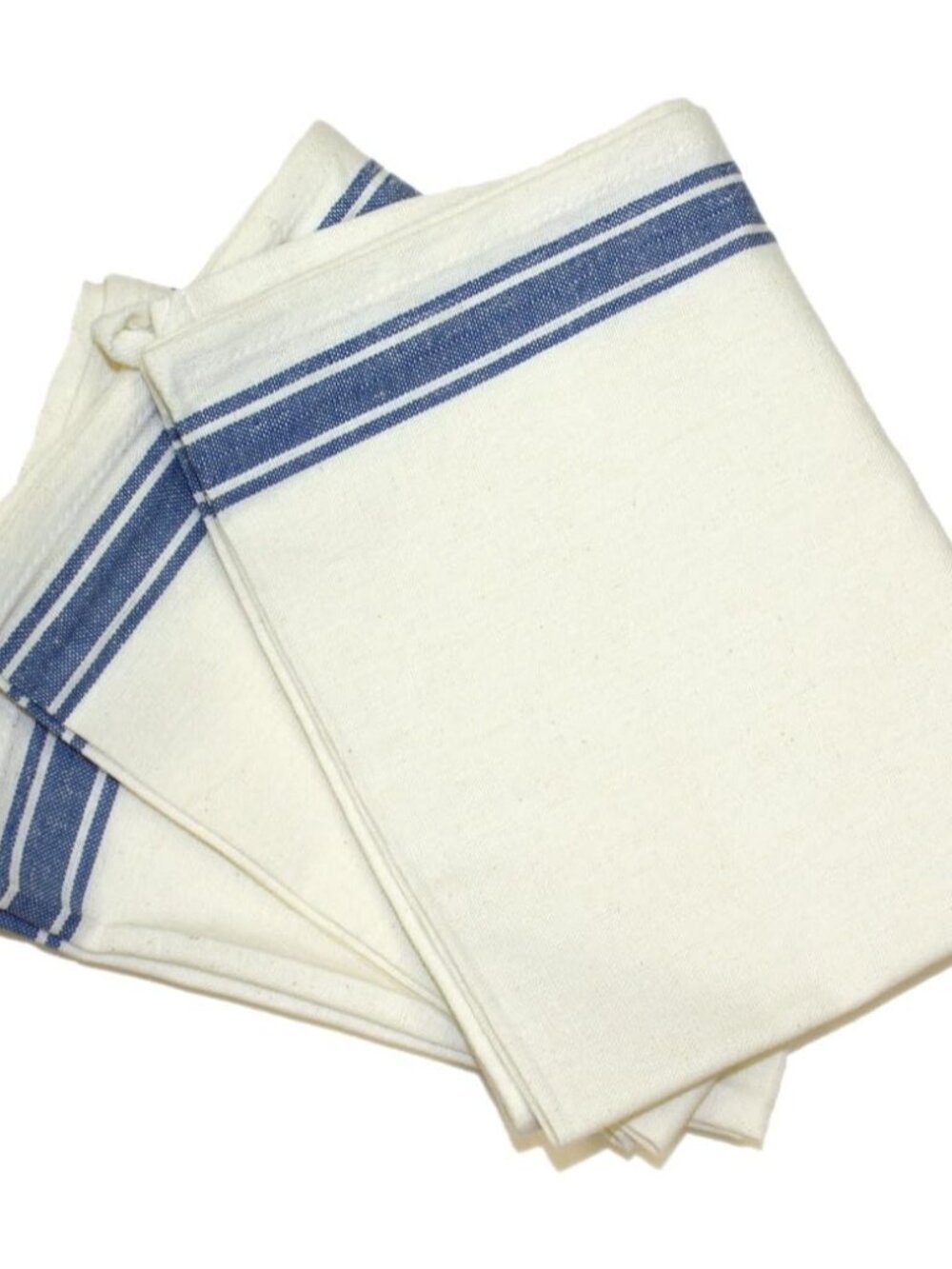 18-Inch by 28-Inch Package of 3 Vintage Dish Towels, Blue Striped PKSTB